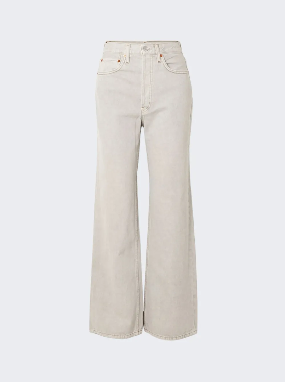 Re/Done 70S Ultra High Rise Wide Leg Jeans Greyish