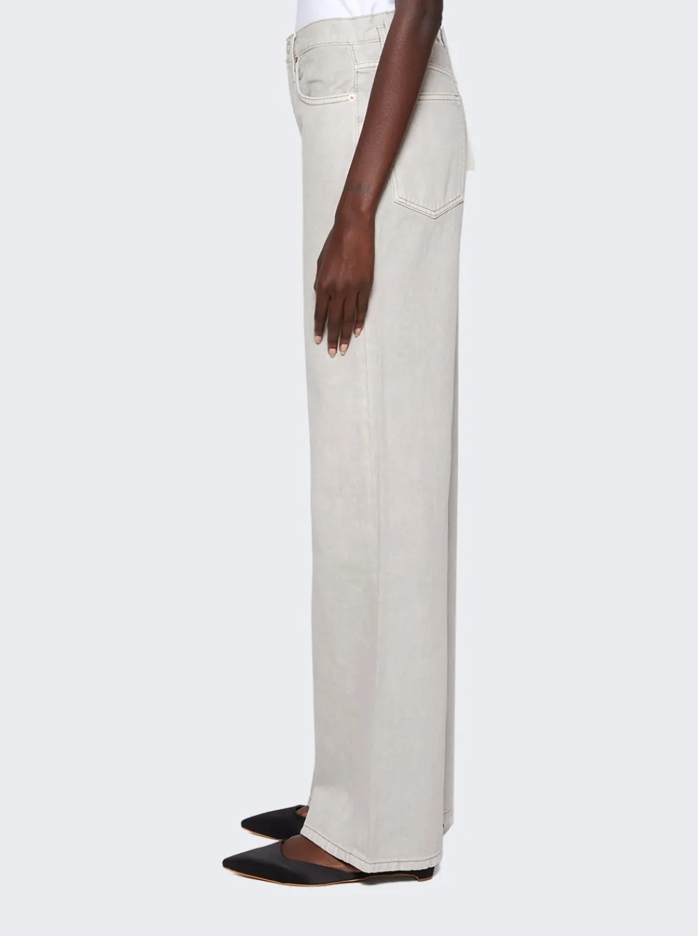 Re/Done 70S Ultra High Rise Wide Leg Jeans Greyish