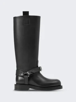 BURBERRY Saddle High Boots Black