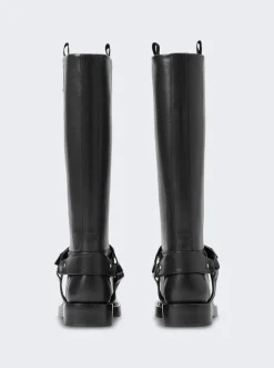 BURBERRY Saddle High Boots Black
