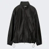 Alexander Wang Satin Track Jacket Black