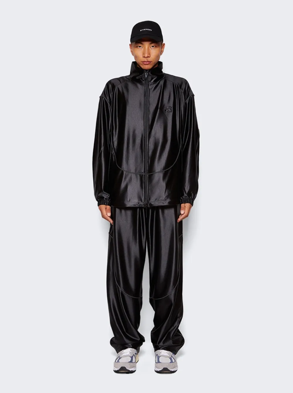 Alexander Wang Satin Track Jacket Black