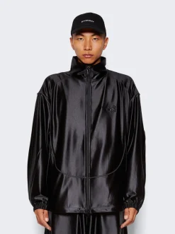 Alexander Wang Satin Track Jacket Black