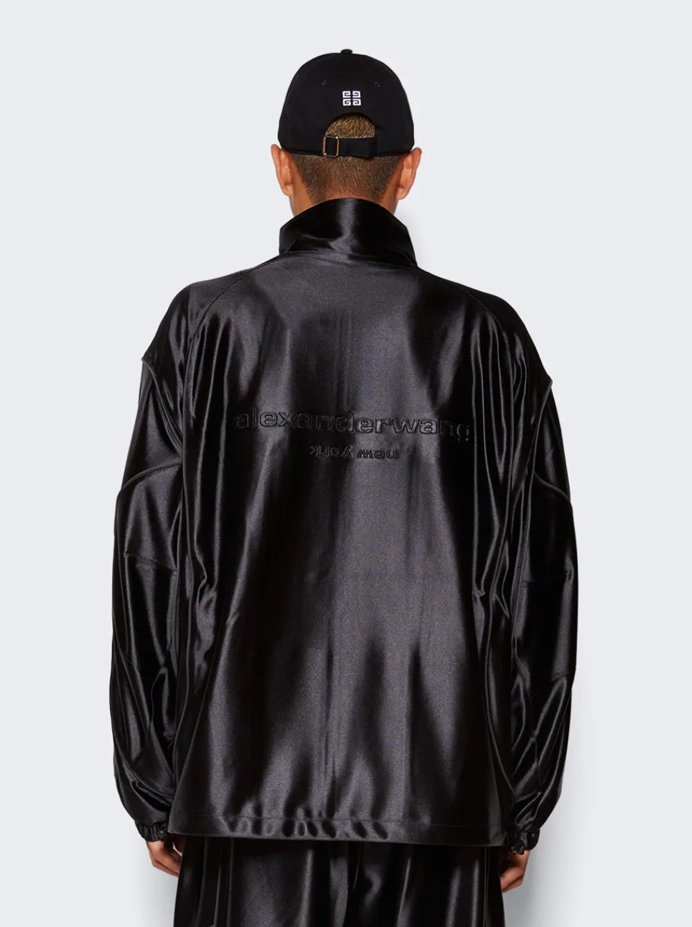 Alexander Wang Satin Track Jacket Black