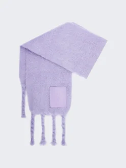Loewe Scarf In Wool And Mohair Light Purple
