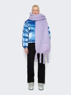 Loewe Scarf In Wool And Mohair Light Purple