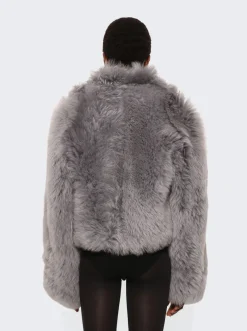 FERRAGAMO Shearling Jacket Grey