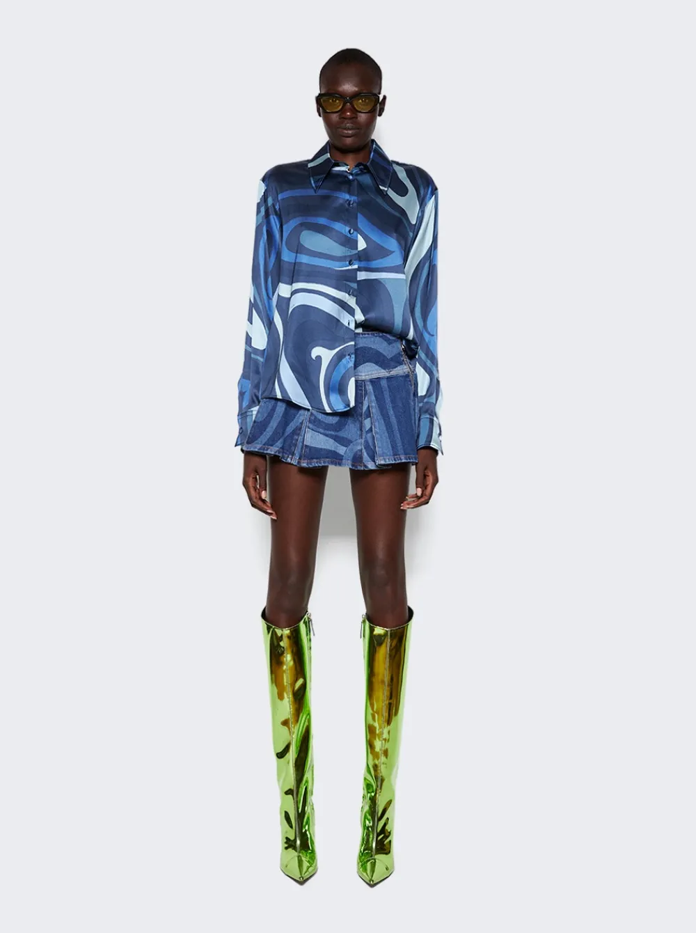Alexandre Vauthier Shooting High Heel Boots Green