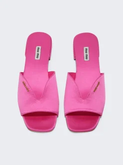 Miu Miu Silk Blend Sandal Begonia Pink