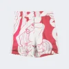 Uter Silk Twill Shorts Coral Pink