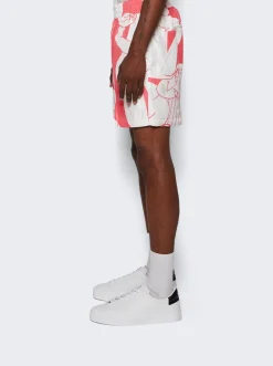Uter Silk Twill Shorts Coral Pink