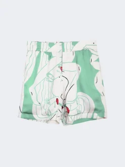 Uter Silk Twill Shorts Sage Green