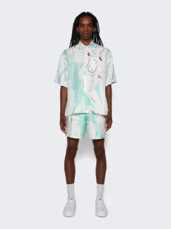 Uter Silk Twill Shorts Sage Green