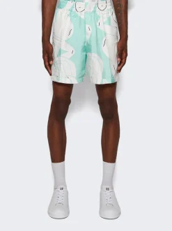 Uter Silk Twill Shorts Sage Green