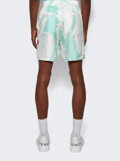 Uter Silk Twill Shorts Sage Green