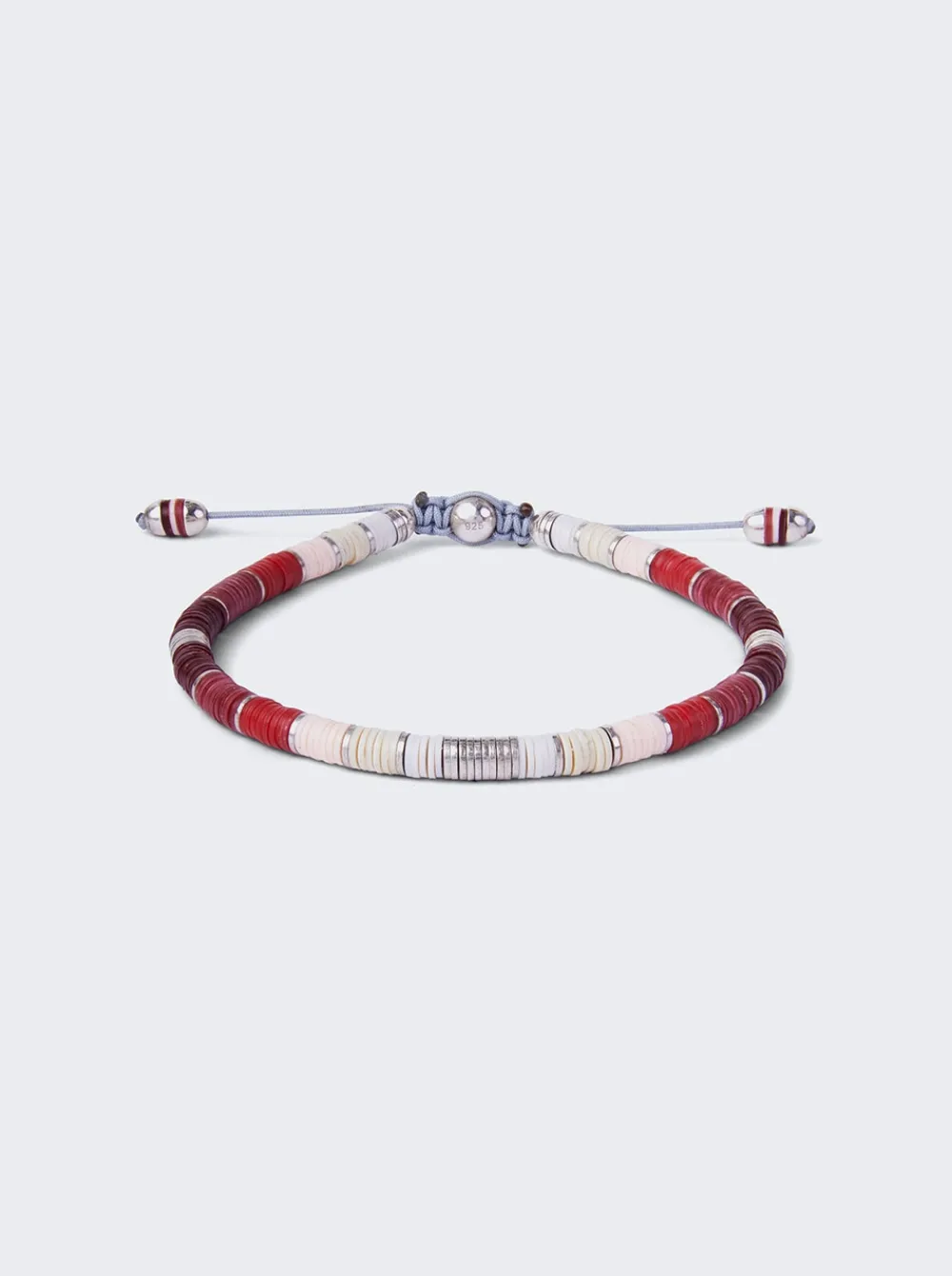 Maor Silver Rizon Bracelet In Wine Pattern Beads