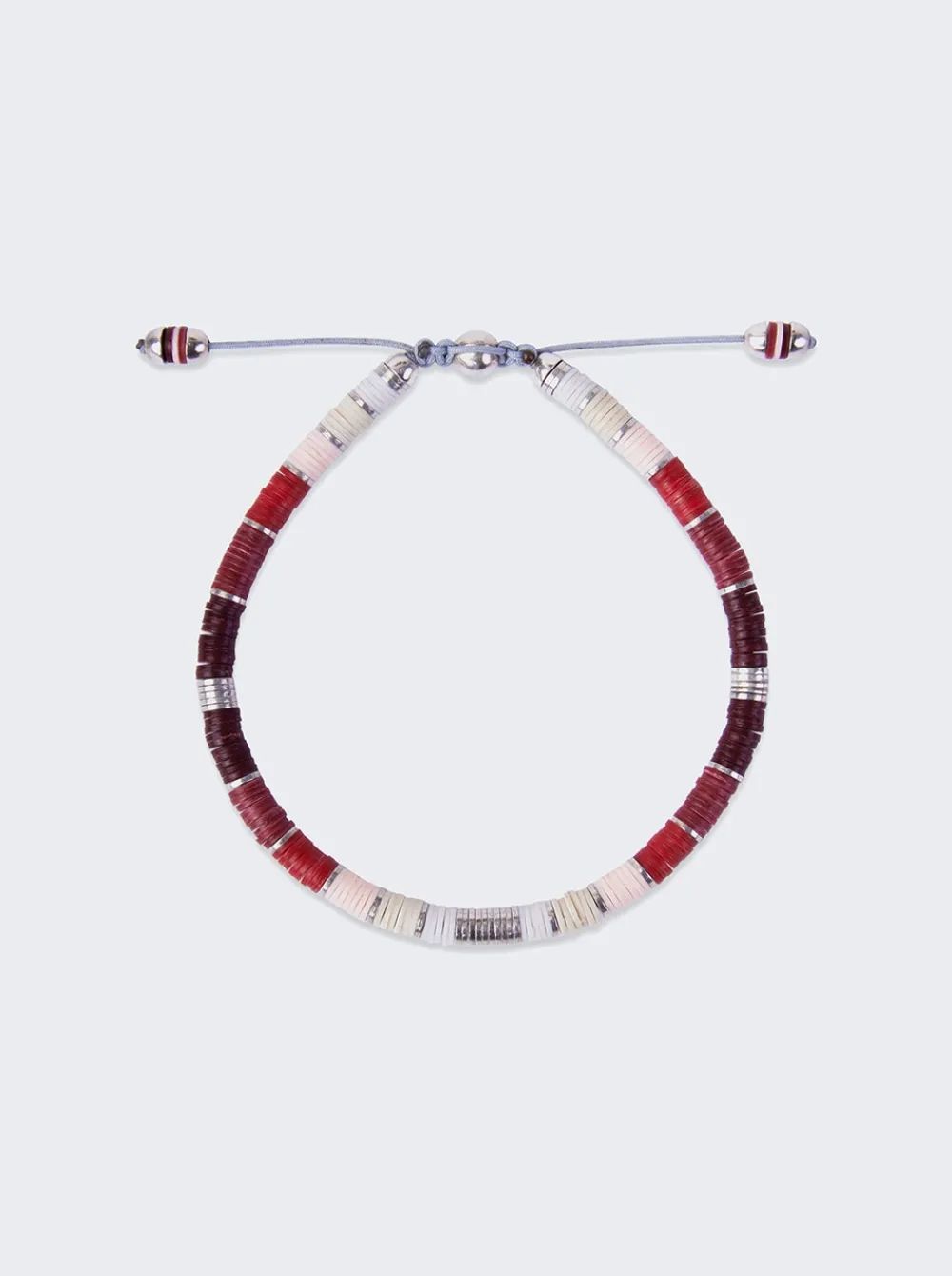 Maor Silver Rizon Bracelet In Wine Pattern Beads