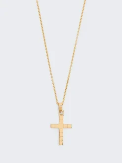 IVI Small Signore Cross Necklace Gold