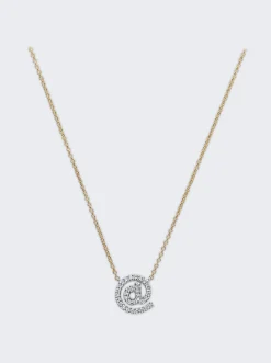 Delfina Delettrez Snail Necklace 18K White And Yellow Gold