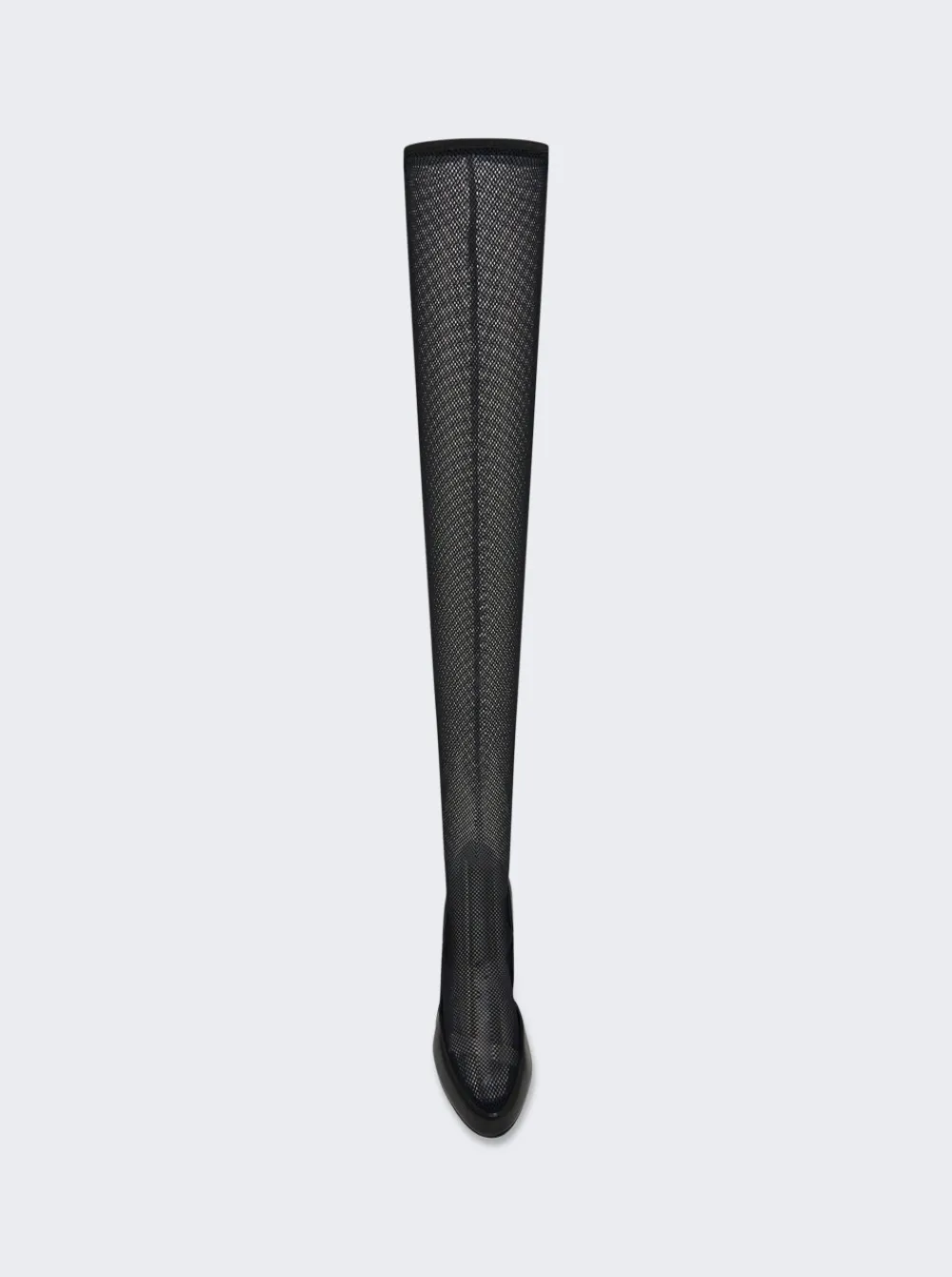 The Row Sock Pump In Leather And Mesh Black