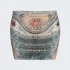 Jean Paul Gaultier Soleil Skirt Nude And Blue