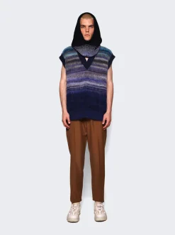 Missoni Space Dyed Mohair Vest Blue And Purple