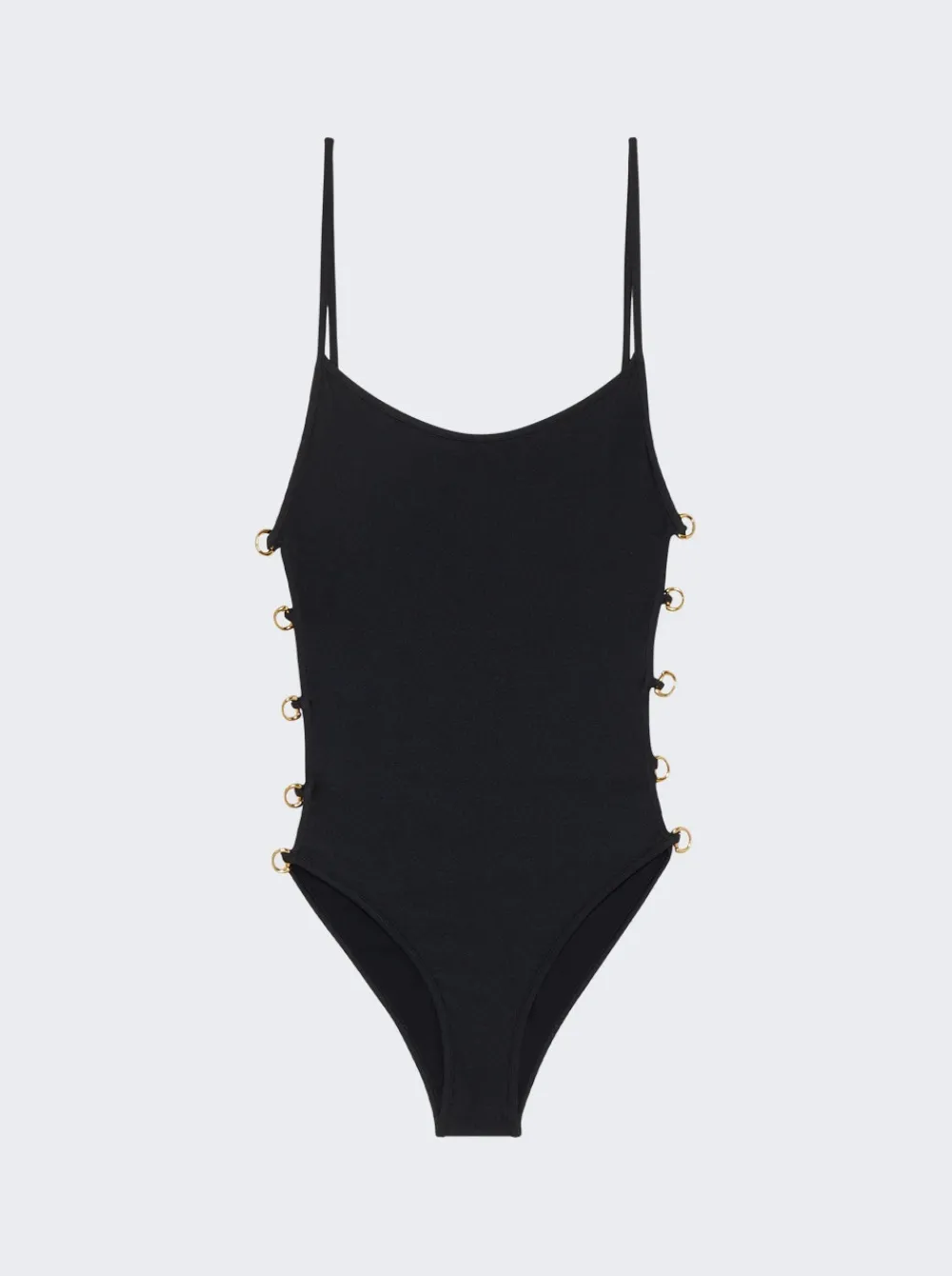 Gucci Sparkling Jersey Swimsuit With Horsebit Black