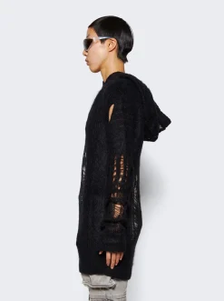 Rick Owens Spider Cape Sleeve Hoodie Black