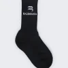 Balenciaga Sport Socks Black And White