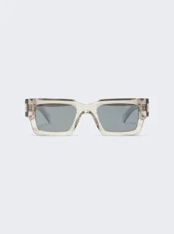 Saint Laurent Square Sunglasses Beige
