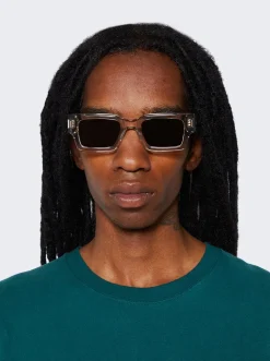 Saint Laurent Square Sunglasses Beige
