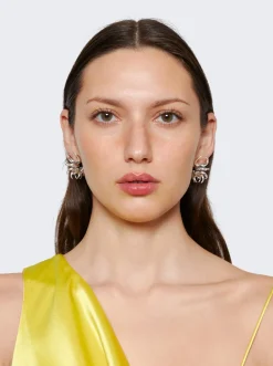 Bottega Veneta Statement Earrings Sterling Silver