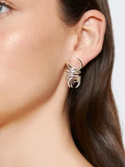 Bottega Veneta Statement Earrings Sterling Silver