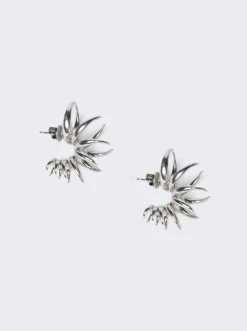 Bottega Veneta Statement Earrings Sterling Silver