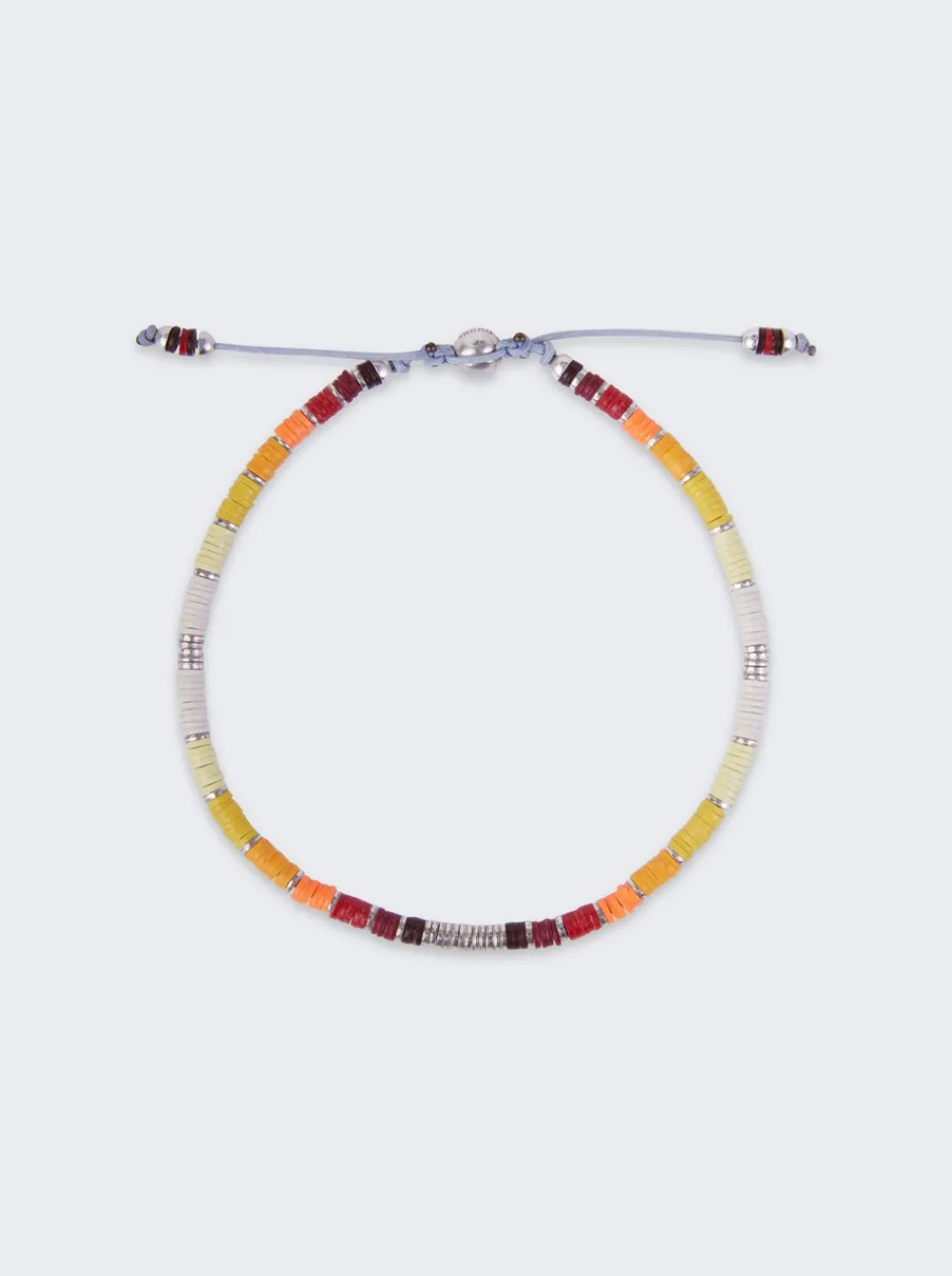 Maor Sterling Silver Mini Rizon Bracelet With Yellow Pattern Beads