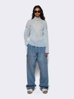 Bottega Veneta Striped Sweater Dusk
