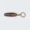 Saint Laurent Surf Keyring Wood Brown
