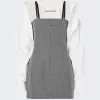 Alexander Wang Tailored Minidress With Bolero Shirt Black And Grey