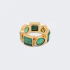 VEERT The Green Shape Ring In Yellow Gold