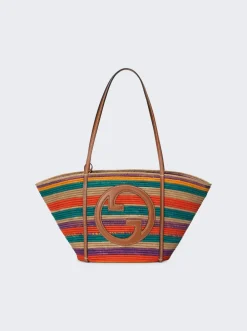 Gucci Tote Bag With Round Interlocking G Multicolor