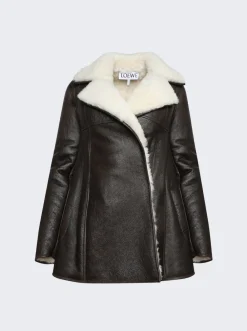 Loewe Trapeze Jacket Brown And Natural