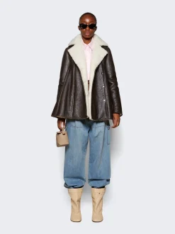 Loewe Trapeze Jacket Brown And Natural