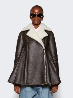 Loewe Trapeze Jacket Brown And Natural