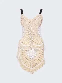 Diotima Trio Web Dress Natural White