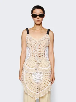 Diotima Trio Web Dress Natural White
