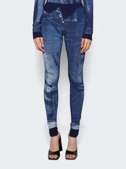 Jean Paul Gaultier Trompe L'Oeil Legging Navy Blue