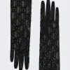 Gucci Tulle Gg Gloves Black