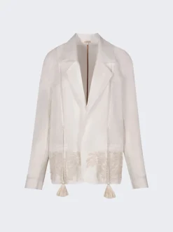 Johanna Ortiz Unfolded Moment Jacket Ecru