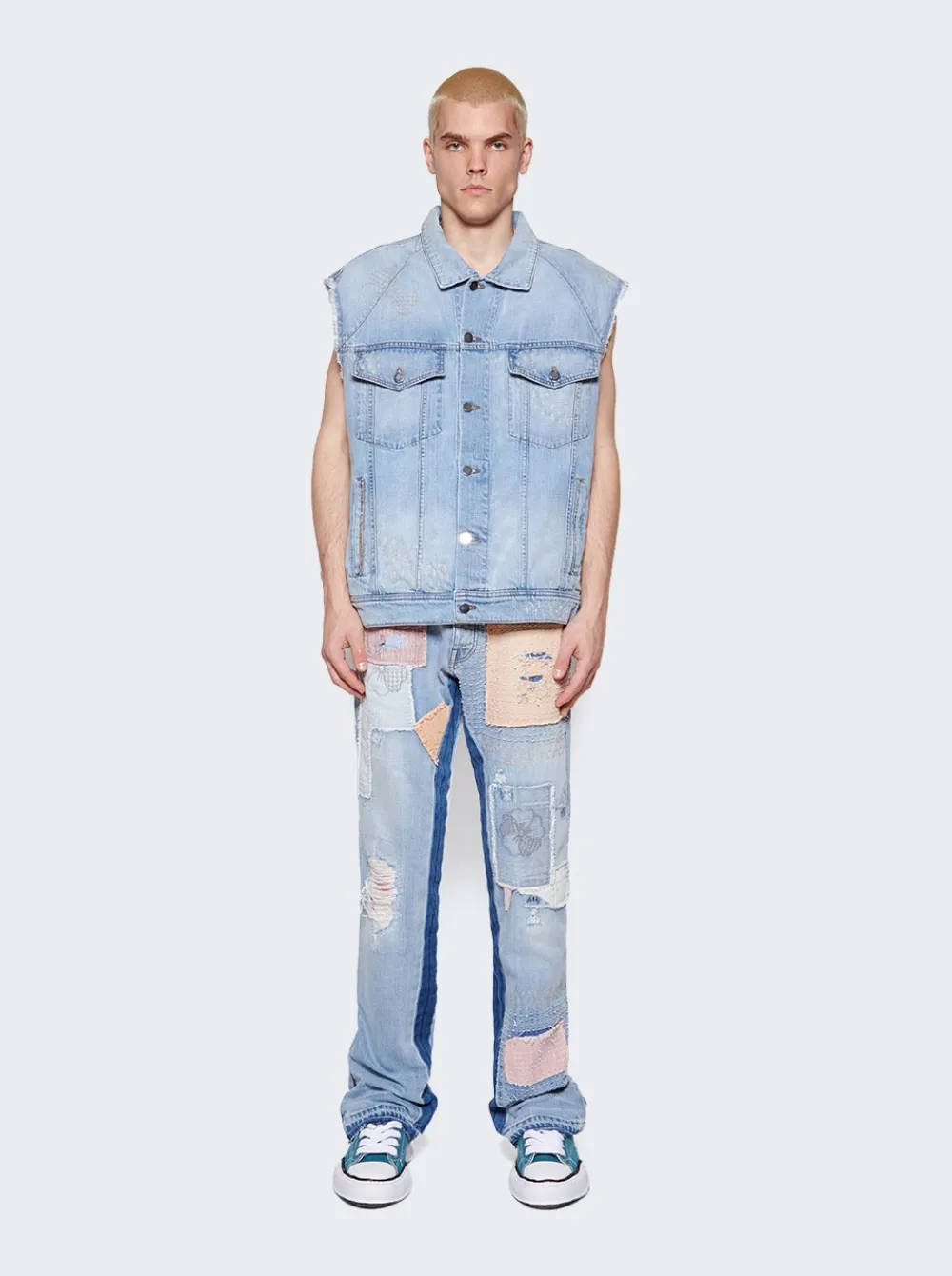 Paris Laundry Vintage Denim Vest Light Indigo