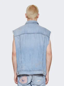 Paris Laundry Vintage Denim Vest Light Indigo